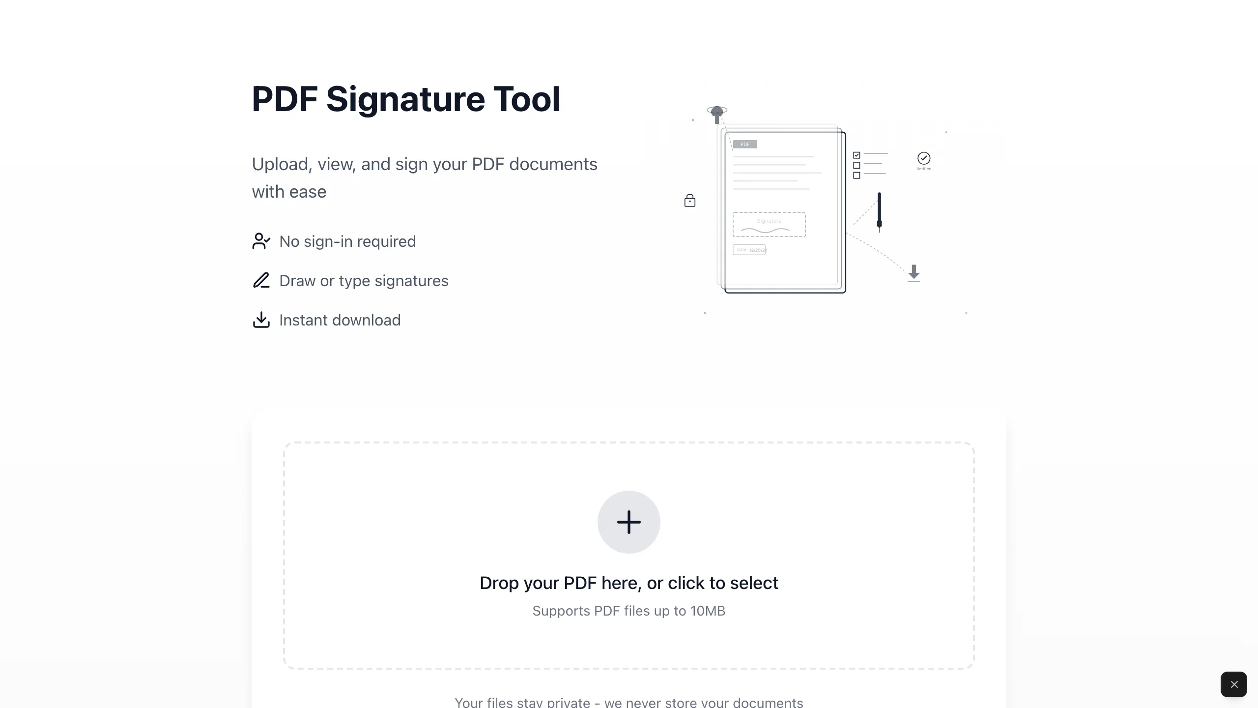Screenshot of SignFlow - PDF Signature Tool Template